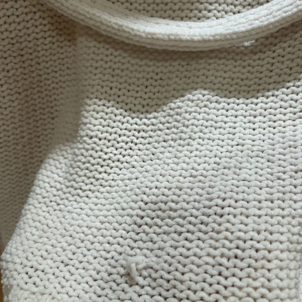 Aerie Cream Knit Oversize Cardigan Tie Front - Picture 5 of 5
